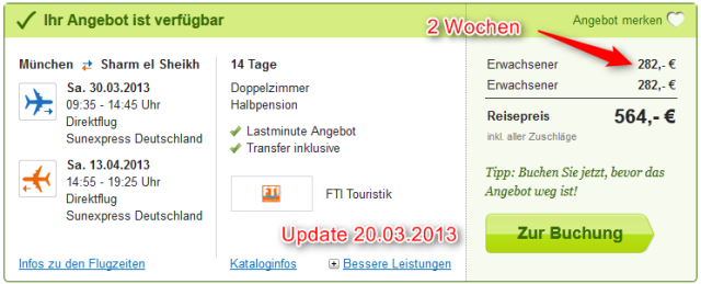 Aegypten zwei Wochen noch guenstiger