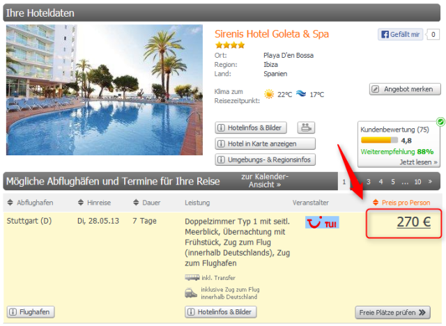 Ibiza Luxus-Partyurlaub Sirenis Hotel Goleta