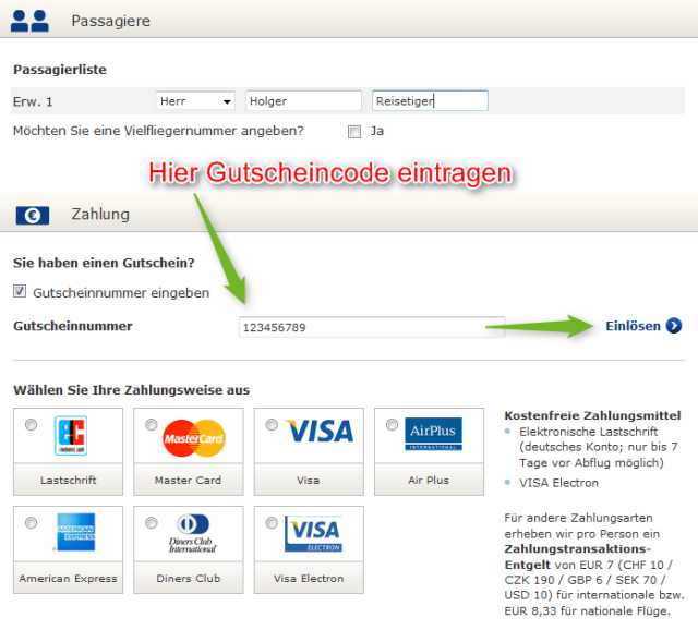 Tuifly Gutschein Einlosen Tuifly Com Geschenkgutschein