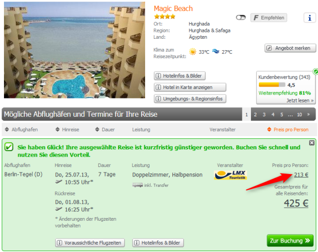 Magic Beach Ägypten Lastminute