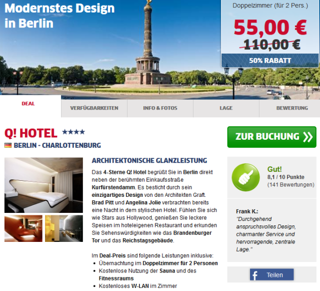 Q-Hotel Berlin Deal