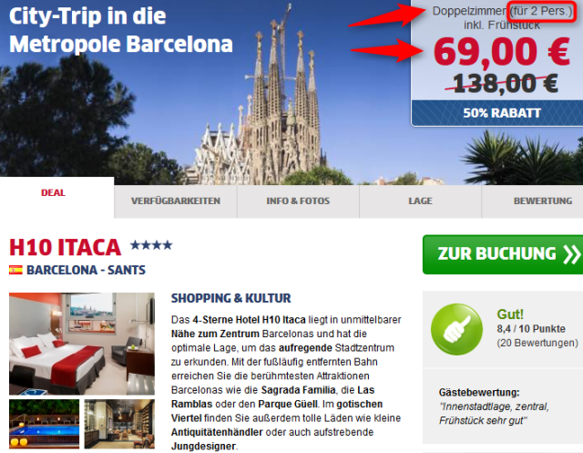 Barcelona Winter Deal Hotel H10 Itaca