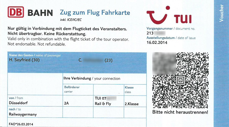 Reisen mit Zug zum Flug finden