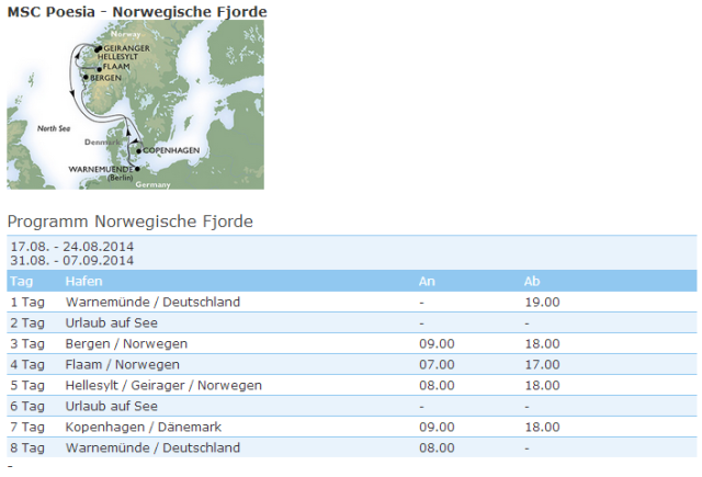 Reiseverlauf_Norwegen_Kreuzfahrt
