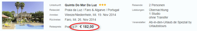 Angebot-Portugal-Algarve-November
