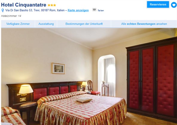 Booking Rom Cinquantatre