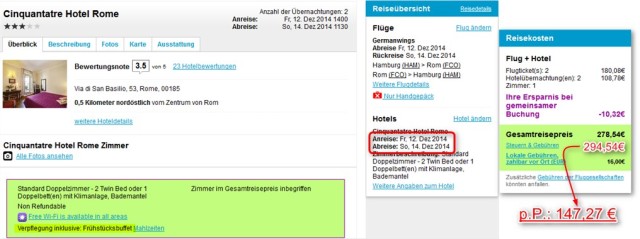 Ebookers  Rom Cinquantatre Hotel Angebot