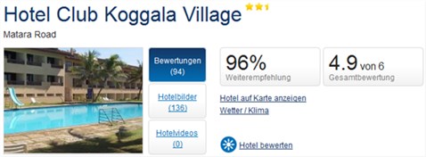 Holidaycheck Sri Lanka Hotel Club Kogalla