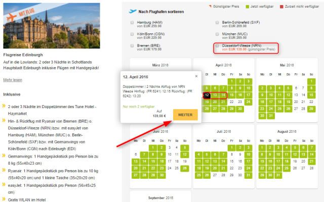 Preisueberischt Tune Hotel Edinburgh TravelBird