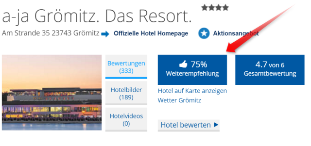 weiterempfehlungsrate_holidaycheck_groemitz_ajaresort