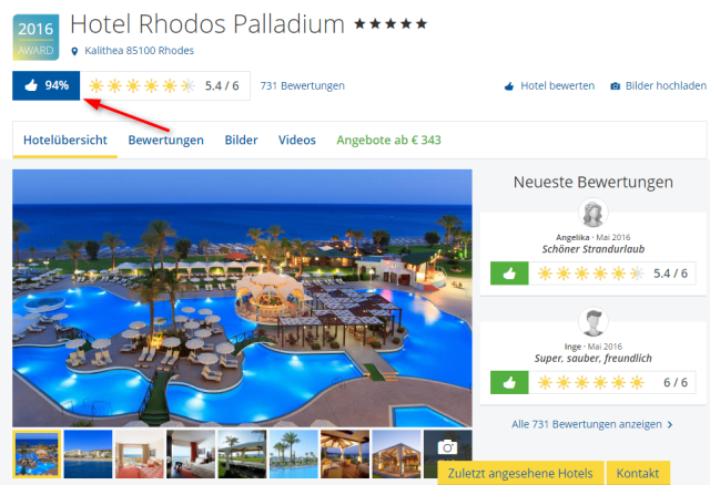 Rhodos Palladium Holidaycheck