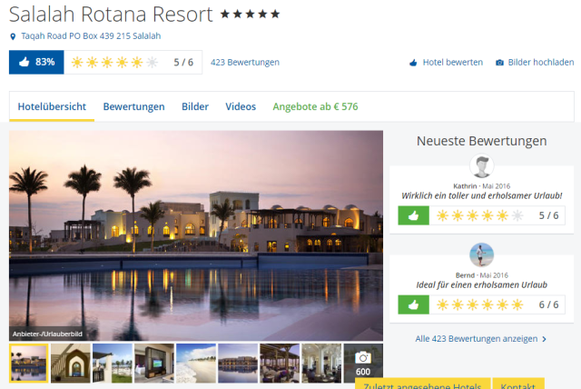 Salalah Rotana Resort Holidaycheck