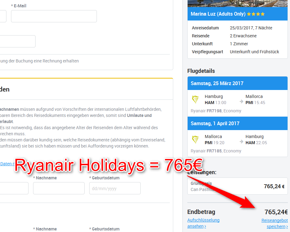 Ryanair Holidays Reise mit Flug & Hotel bei Ryanair buchen