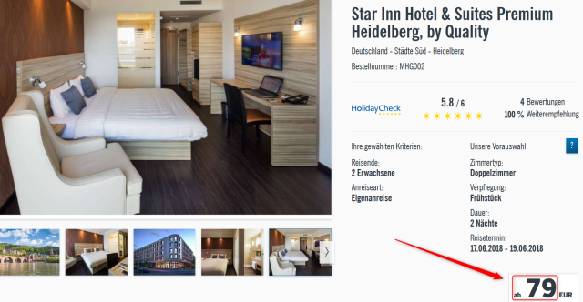 Star Inn Hotel & Suites Premium Heidelberg Angebot Lidl Reisen
