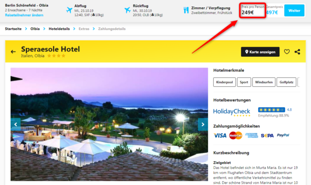 hotel speraesole angebot sardinien 1