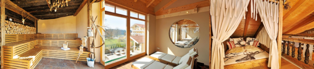 hotel wellness spa gut edermann sauna aussicht zimmer