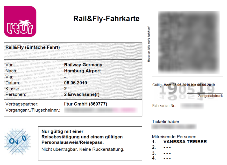Zug Zum Flug Ticket Einen Tag Vorher www.reisetiger.net