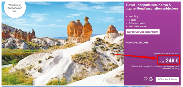 kappadokien angebot berge und meer
