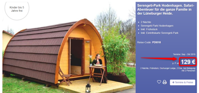 serengeti park angebot berge und meer