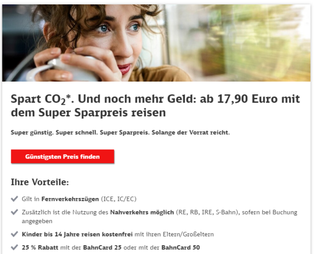 sparpreis reisen bahn 2020