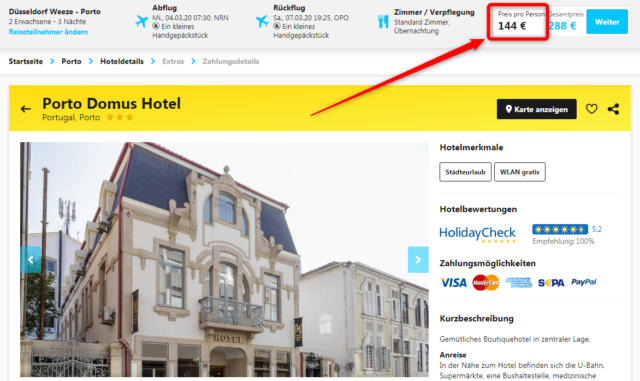 porto domus hotel angebot hlx