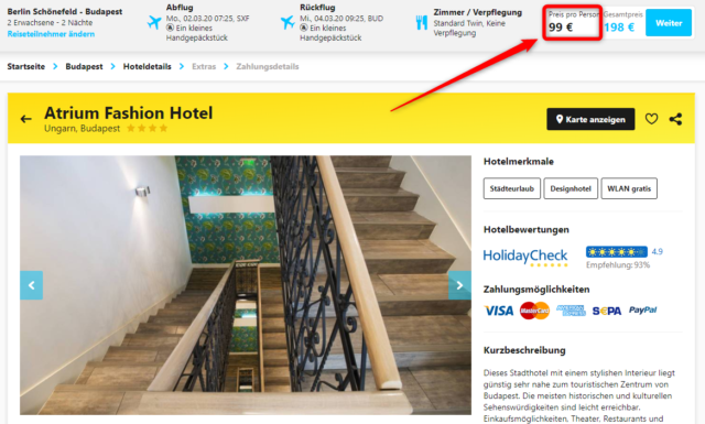atrium fashion hotel angebot hlx
