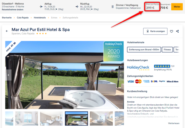 mar azul pur estil hotel spa angebot lufthansa holidays