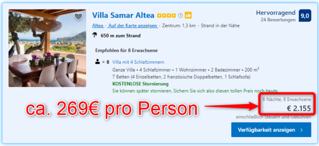villa samar altea angebot bookingcom